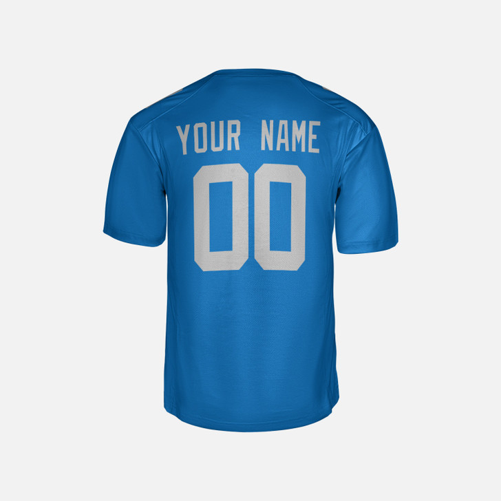 Personalized Men's Detroit Lions Football Jersey Blue Alternate Style - Custom Team, Name & Number