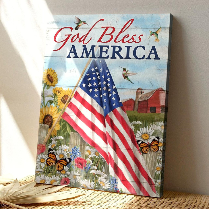 Christian Canvas Wall Art Jesus God Has Blessed America And His Presence Continues To Guide Our Nation W Canvas Wall Art