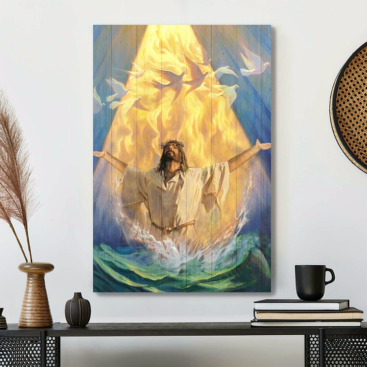 Christian Canvas Wall Art Jesus And Dove Spreading Peace And Love In A World That Needs His Light Canvas Bible Verse