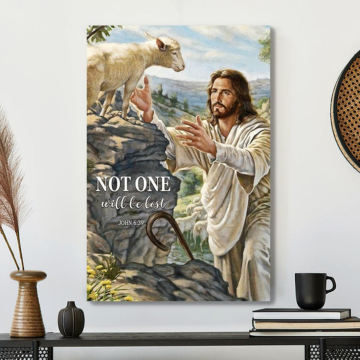 Scripture Canvas Wall Art Christian Canvas Art Not One Will Be Lost For Jesus Will Seek And Save All Who Call Upon His
