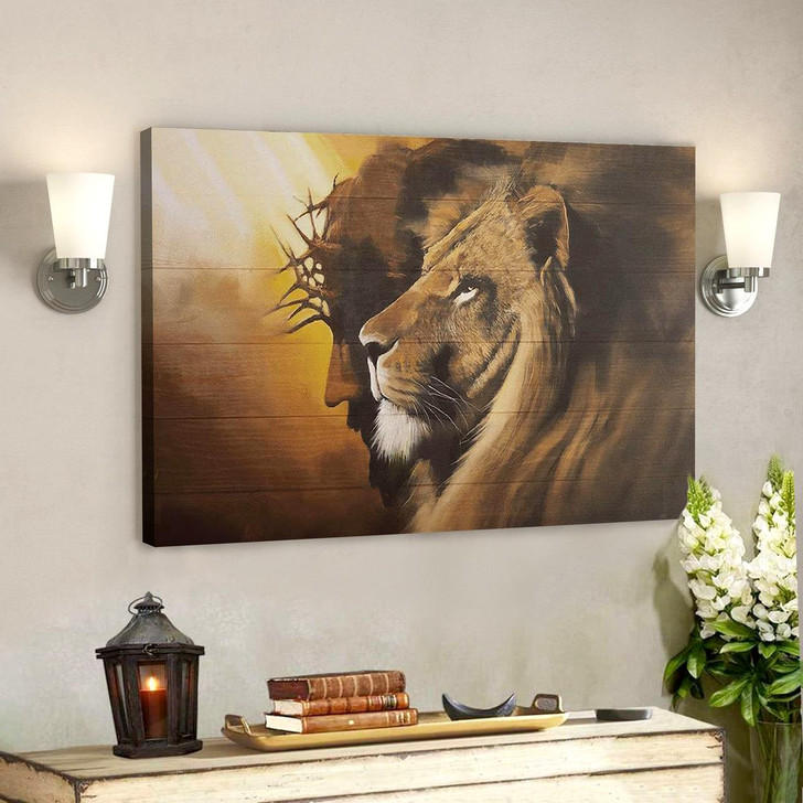 Jesus God Landscape Canvas Prints God Wall Art The Lion Of Judah Spiritual Canvas Poster For Living Room