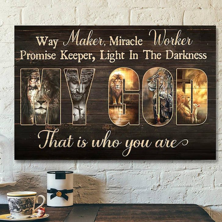 Jesus Canvas Bible Verse Canvas Lion Of Judah Jesus Is The Light In The Darkness Christian Canvas Art