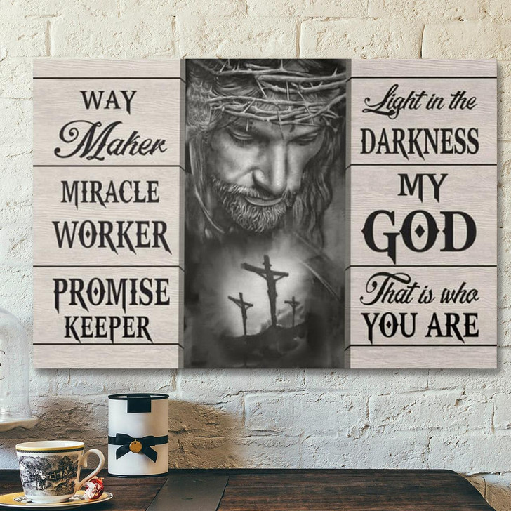 Bible Verse Canvas Way Maker Miracle Worker Canvas Wall Art Scripture Canvas Wall Art