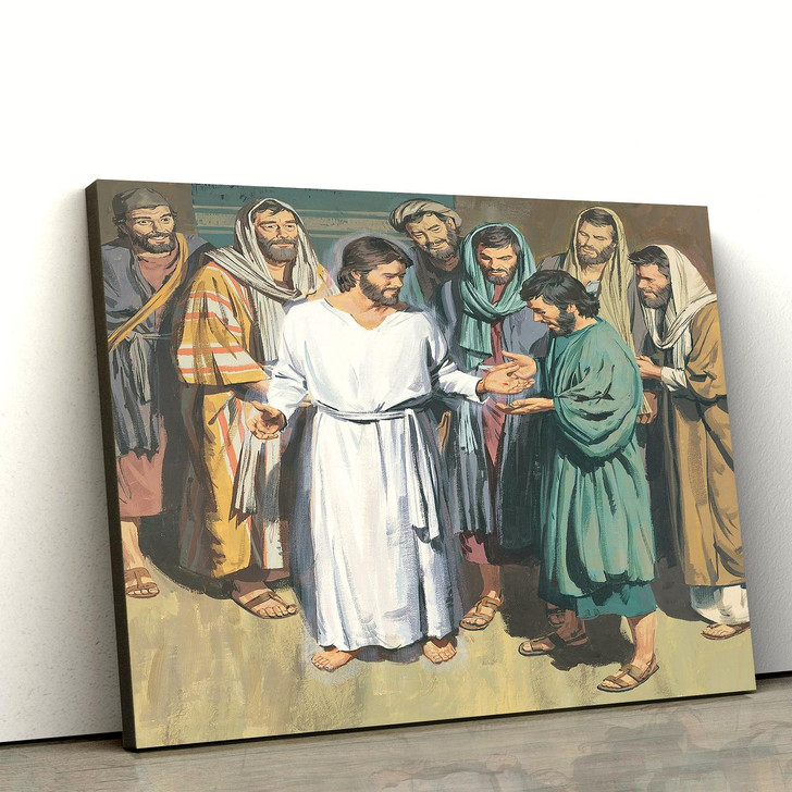 Christ Appearing To His Apostles Canvas Wall Art Christian Canvas Pictures Religious Canvas Wall Art