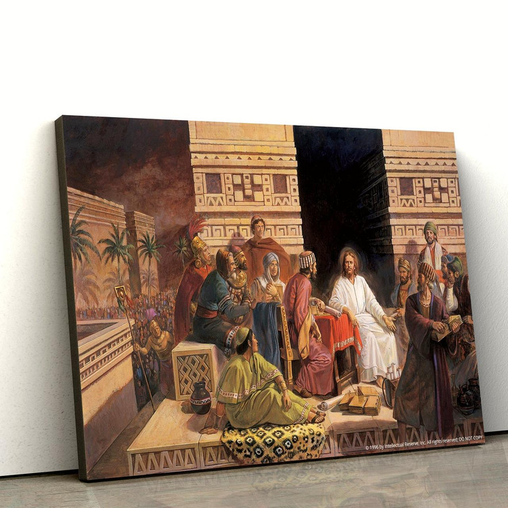 Christ Asks For The Records Canvas Wall Art Christian Canvas Pictures Religious Canvas Wall Art