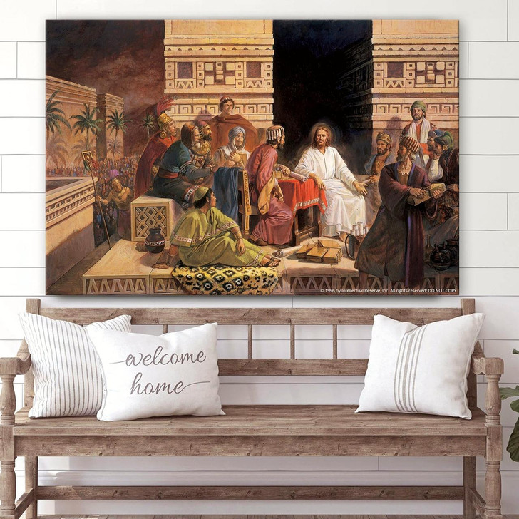 Christ Asks For The Records Canvas Wall Art Christian Canvas Pictures Religious Canvas Wall Art