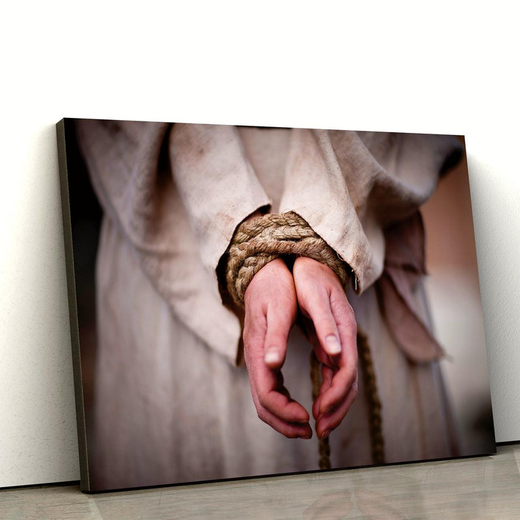 Christ's Hands Bound Canvas Wall Art Easter Wall Art Christian Canvas Wall Art