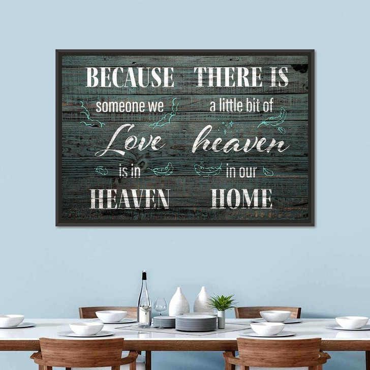 Heaven In Our Home Canvas Wall Art Christian Canvas Wall Art Religious Wall Art Canvas