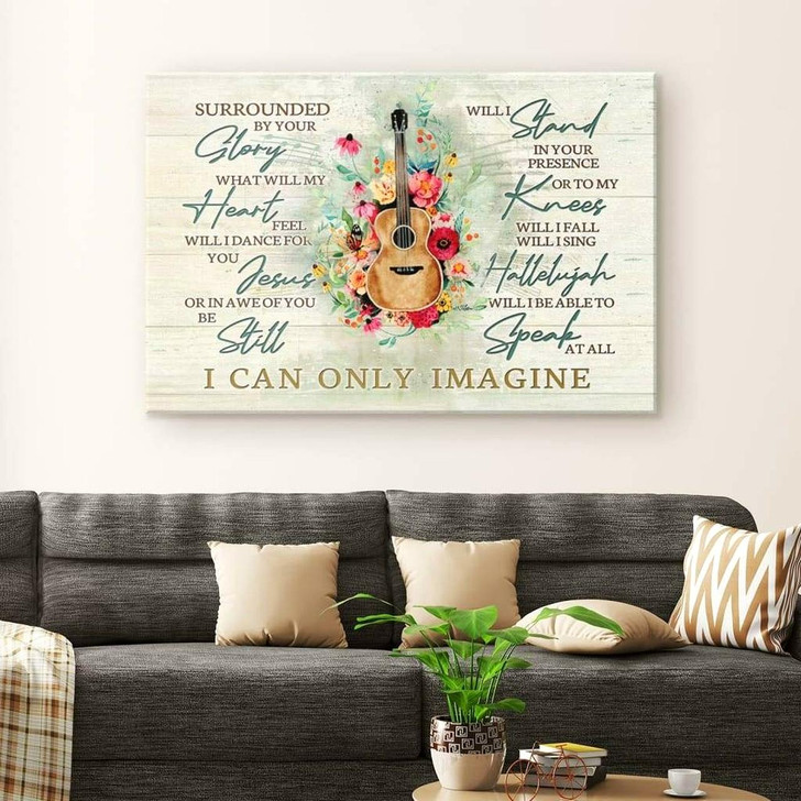 I Can Only Imagine Song Lyrics Wall Art Canvas Christian Wall Art Religious Wall Decor