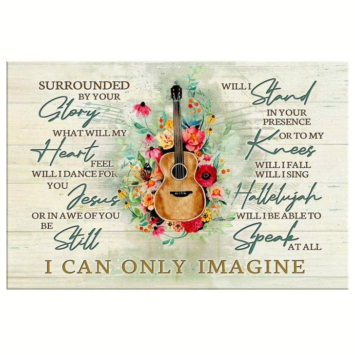I Can Only Imagine Song Lyrics Wall Art Canvas Christian Wall Art Religious Wall Decor
