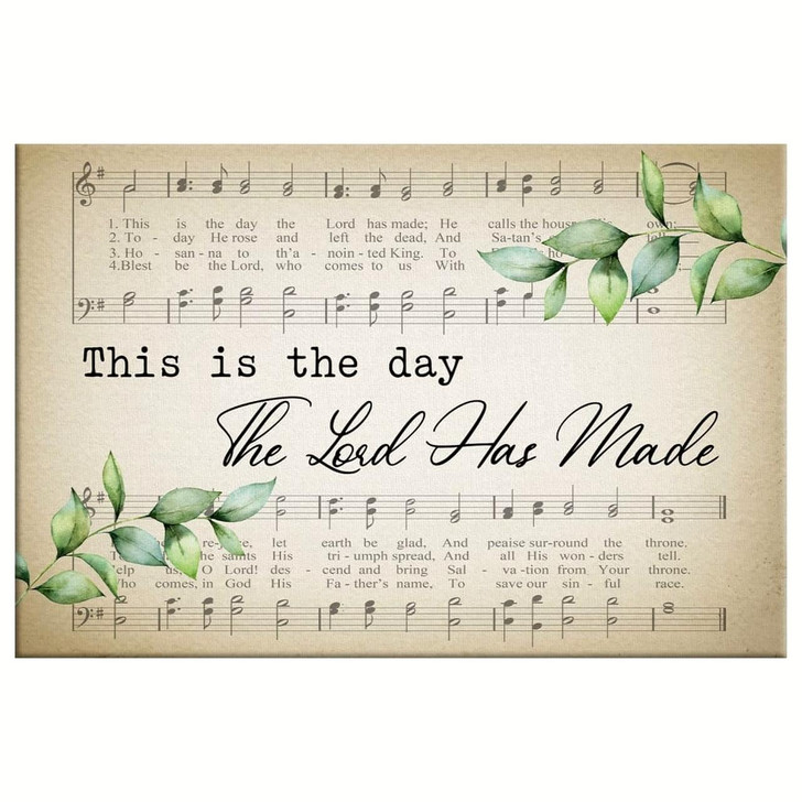 Christian Wall Art This Is The Day The Lord Has Made Sheet Music Wall Art Canvas Religious Wall Decor
