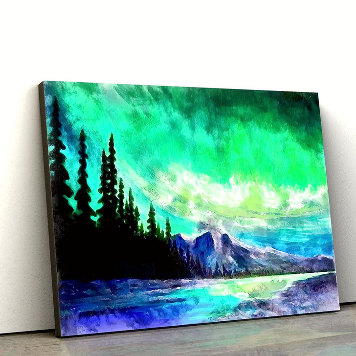 Northern Lights Canvas Wall Art Canvas Wall Decor Home Decor Living Room Christian Wall Art Print