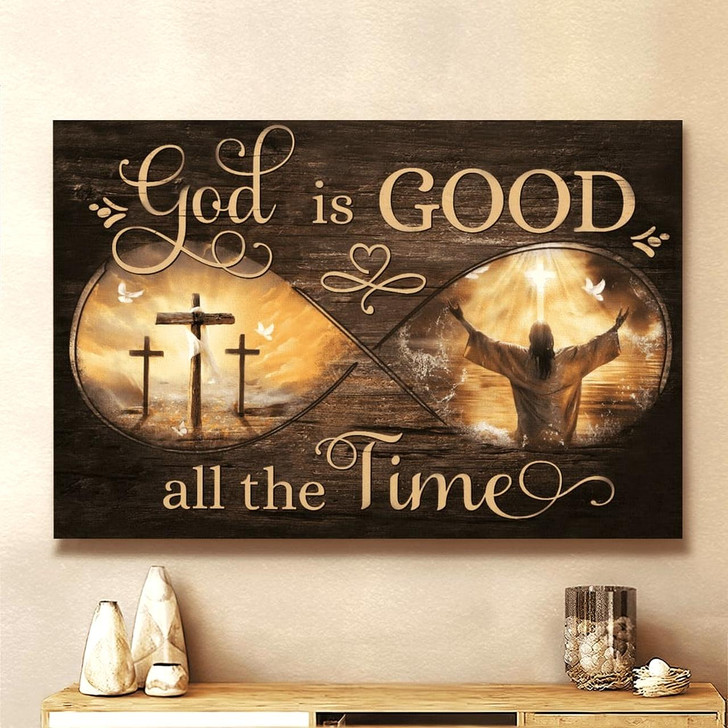God Is Good All The Time Infinity Canvas Wall Art Christian Poster Religious Wall Decor