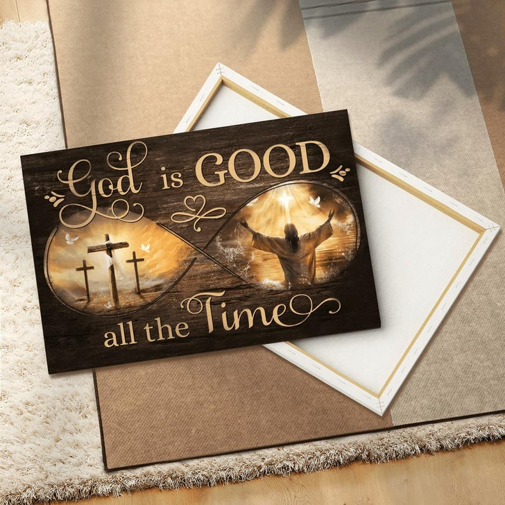 God Is Good All The Time Infinity Canvas Wall Art Christian Poster Religious Wall Decor