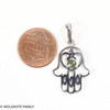 Moldavite Hamsa Pendant - Sterling Silver (MSP0168)