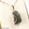 RAW MOLDAVITE PENDANT - STERLING SILVER - 5.2g (MSP0201I039)