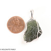 RAW MOLDAVITE PENDANT - STERLING SILVER - 5.9g (MSP0201I041)