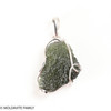 RAW MOLDAVITE PENDANT - STERLING SILVER - 5.9g (MSP0201I041)