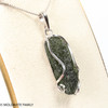 RAW MOLDAVITE PENDANT - STERLING SILVER - 5.5g (MSP0201I042)