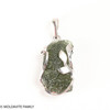 RAW MOLDAVITE PENDANT - STERLING SILVER - 5.8g (MSP0136I043)