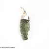 RAW MOLDAVITE PENDANT - STERLING SILVER - 2.5g (MSP0235I001)