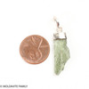 RAW MOLDAVITE PENDANT - STERLING SILVER - 1.7g (MSP0235I002)