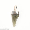 RAW MOLDAVITE PENDANT - STERLING SILVER - 2.6g (MSP0235I005)