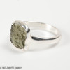 STERLING SILVER RING - RAW MOLDAVITE - SIZE 8 (MSR170I104)