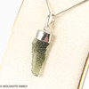 RAW MOLDAVITE PENDANT - STERLING SILVER - 2.67g (MSP0235I021)