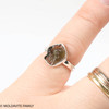 STERLING SILVER RING - RAW MOLDAVITE - SIZE 6.5 (MSR170I127)