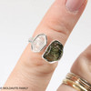 RING - RAW MOLDAVITE & HERKIMER DIAMOND - SIZE 5.5 (MSR169I061)
