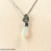 STERLING SILVER PENDANT - MOLDAVITE & OPAL (MSP0195I071)