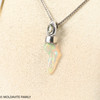 STERLING SILVER PENDANT - MOLDAVITE & OPAL (MSP0195I076)