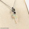 STERLING SILVER PENDANT - MOLDAVITE & OPAL (MSP0195I076)