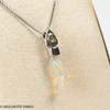 STERLING SILVER PENDANT - MOLDAVITE & OPAL (MSP0195I080)