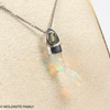 STERLING SILVER PENDANT - MOLDAVITE & OPAL (MSP0195I081)