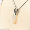 STERLING SILVER PENDANT - MOLDAVITE & OPAL (MSP0195I082)
