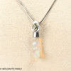 STERLING SILVER PENDANT - MOLDAVITE & OPAL (MSP0195I082)