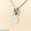STERLING SILVER PENDANT - MOLDAVITE & OPAL (MSP0195I089)