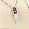 STERLING SILVER PENDANT - MOLDAVITE & OPAL (MSP0195I089)