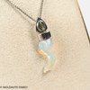 STERLING SILVER PENDANT - MOLDAVITE & OPAL (MSP0195I090)