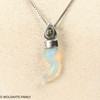STERLING SILVER PENDANT - MOLDAVITE & OPAL (MSP0195I090)