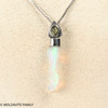 STERLING SILVER PENDANT - MOLDAVITE & OPAL (MSP0195I091)
