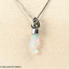 STERLING SILVER PENDANT - MOLDAVITE & OPAL (MSP0195I094)