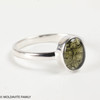 STERLING SILVER RING - MOLDAVITE CABOCHON - SIZE 11 (MSR181I048)