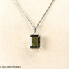 Rectangle Moldavite Pendant 7 x 9 mm (MSP0251)