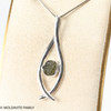 MOLDAVITE PENDANT - STERLING SILVER - 3.39g (MSP0252I005)