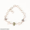 Sterling Silver Bracelet - Moldavite, Herkimer, Meteorite (MSB034)