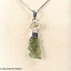 STERLING SILVER PENDANT - MOLDAVITE & HERKIMER DIAMOND (MSP0255I005)