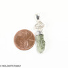 STERLING SILVER PENDANT - MOLDAVITE & HERKIMER DIAMOND (MSP0255I010)